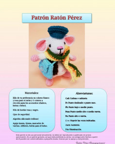 free crochet pattern pink eared mouse.