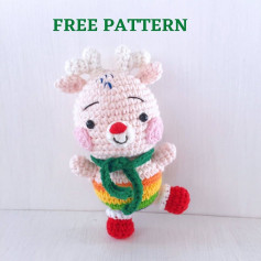 free crochet pattern pink goat