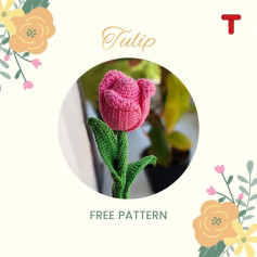 free crochet pattern pink tulips.