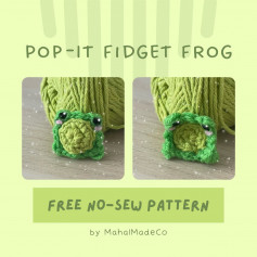 free crochet pattern pop it fidget frog
