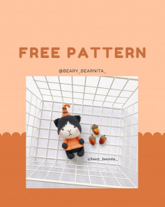 free crochet pattern pumpkin cat