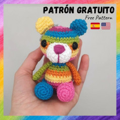 free crochet pattern rainbow bear.