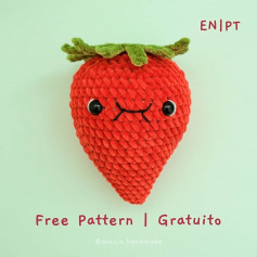 free crochet pattern red strawberry