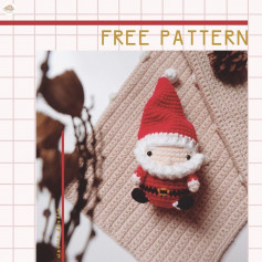 free crochet pattern santa claus keychain
