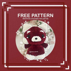 free crochet pattern sepia white-eared bear.