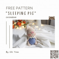 free crochet pattern sleeping pig