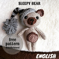 free crochet pattern sleepy bear