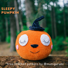 free crochet pattern sleepy pumpkin