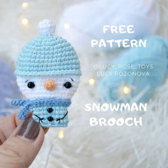 free crochet pattern snowman brooch
