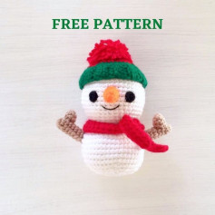 free crochet pattern snowman yuki