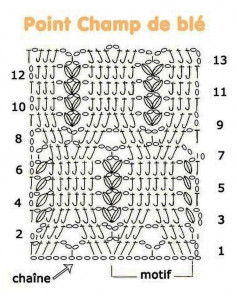 free crochet pattern square with alternating pattern