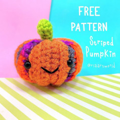 free crochet pattern striped pumpkin