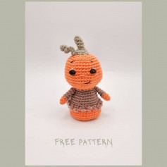 free crochet pattern the pumpkin man