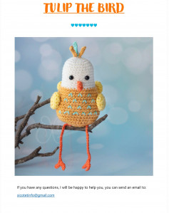 free crochet pattern tulip the bird