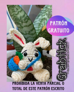 free crochet pattern white rabbit with long ears