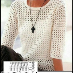 free crochet pattern white sweater.