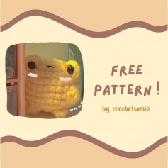 free crochet pattern yellow frog.
