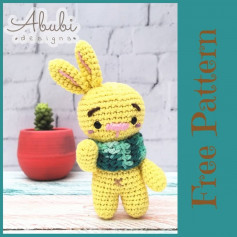 free crochet pattern yellow rabbit