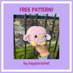 free crochet pattern yellow snout pink pig.