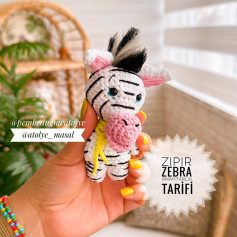 free crochet pattern zebra pink muzzle.