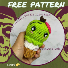 free crochet pattern zombie ice cream