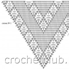 free crochet triangle pattern with propellers.