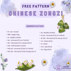 free pattern chinese zongzi