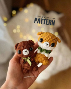 free pattern dog and bear