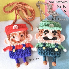 free pattern mario and luigi hp pouch