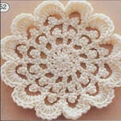 Geometric Crochet pattern 12-pointed circle