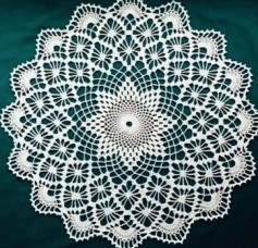 Geometric Crochet pattern circle with concentric pattern