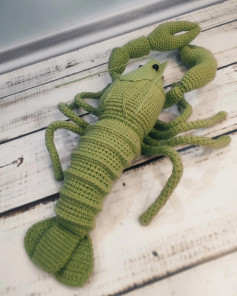 green shrimp crochet pattern