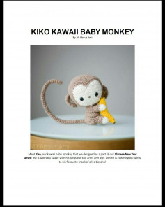 kiko kawaii baby monkey crochet pattern
