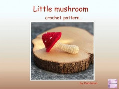 little mushroom red hat, white body crochet pattern