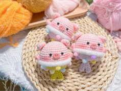 mermaid pig free crochet pattern