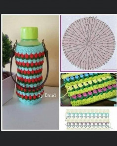 mesh water bottle holder body crochet pattern