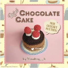 mini chocolate cake free crochet pattern