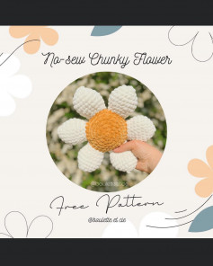 no-sew chunky flower crochet pattern