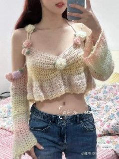 off-the-shoulder sweater, crochet pattern