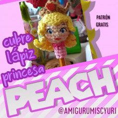 pencil tip decoration blonde princess wearing crown crochet pattern