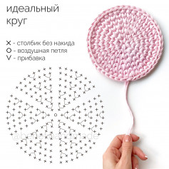 Pink circle crochet pattern