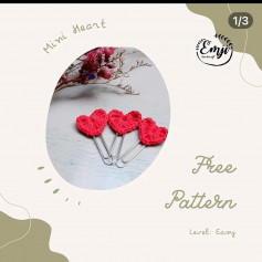 red heart crochet pattern hairpin
