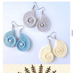 spiral earrings crochet pattern
