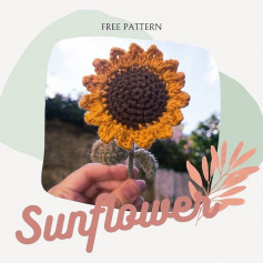 sunflower yellow wings pistil brown crochet pattern
