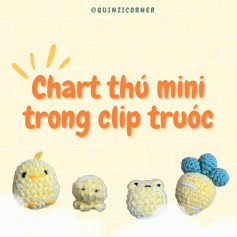5 chart móc cho người mới, Chart củ carrot, chart ếch mini, chart bạch tuộc, chart ngôi sao, Chart thỏ.