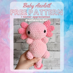 Baby axolotl free pattern