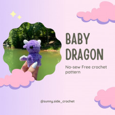 baby dragon no-sew free crochet pattern
