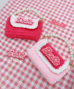 barbie crochet pattern pearl string bag