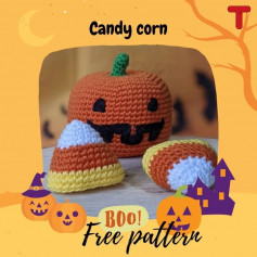 candy corn boo free pattern