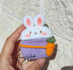 Carrot rabbit headphone case